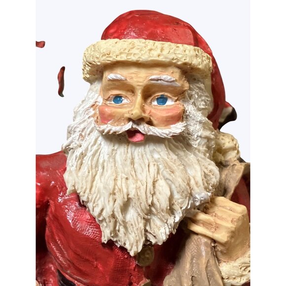 Youngs Christmas Santa Figurine With Deer and Tree - Picture 2 of 14